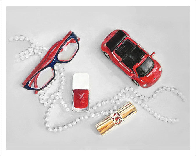 Greeting card for who is loving red